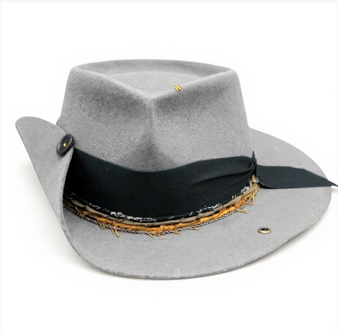 I Don’t Care – Grey Elegant Felt Hat