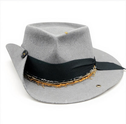 I Don’t Care – Grey Elegant Felt Hat