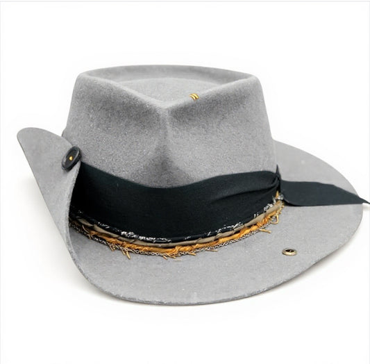 I Don’t Care – Grey Elegant Felt Hat