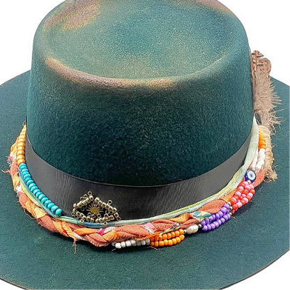 The Modern Native – Short Brim Bolero Felt Hat | Boho Style
