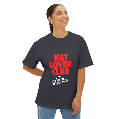 Hat Lover Club Tee — Graphic Oversized Boxy T‑Shirt