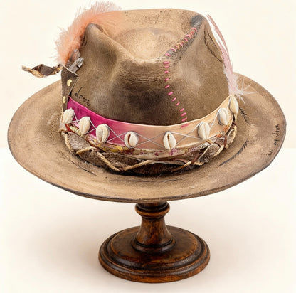 Burning Man Hat – Wool Felt Hat Leather Effect