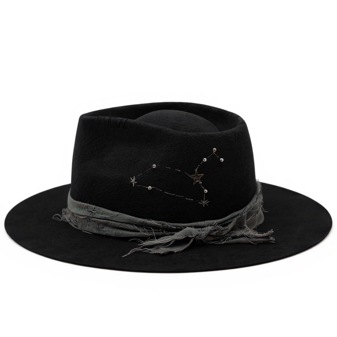 Horoscop Wool Felt Fedora – Star Constellation Design – LEO