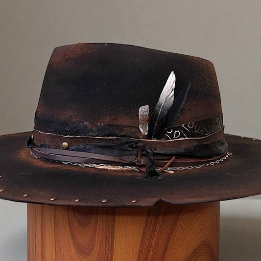 Jacky – Vintage Style Black Felt Hat