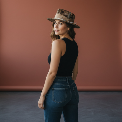 Fearless – Animal Print Wool Felt Hat