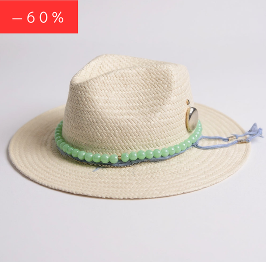 In Stock – Isabella – Classic White Straw Fedora Hat for Summer