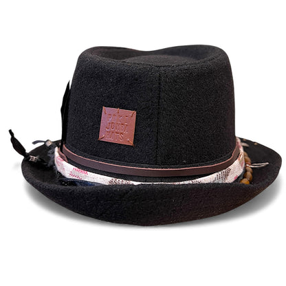 Boho Rock Style Wool Fedora Hat – Short Brim Collection