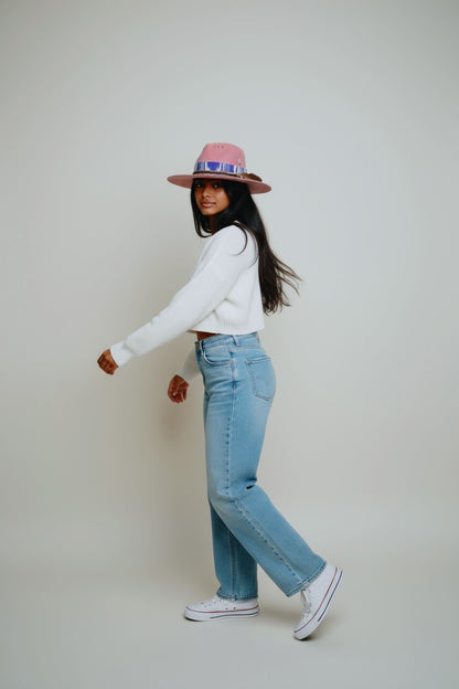 Pink Mantra – Wool Felt Fedora Hat | Bohemian Style