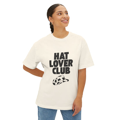 Hat Lover Club Tee — Graphic Oversized Boxy T‑Shirt