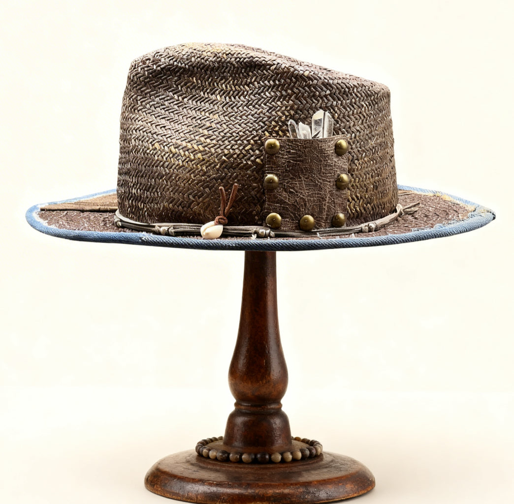 Vibes Keeper – Brown Straw Fedora Hat