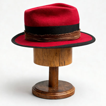 Red Ruby Velvet Fedora Hat – Classic Wool Felt Style