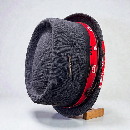 Alternative Style Wool Porkpie Hat – Short Brim Collection