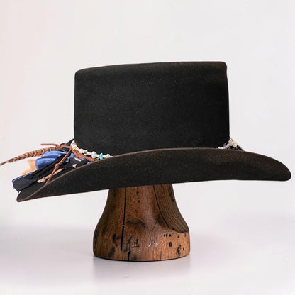 Belle – Black Low Top Hat