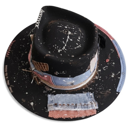 Rare Vintage Style Wool Felt Hat – Out Of The Ordinary – Hand-Painted Artistic Hat