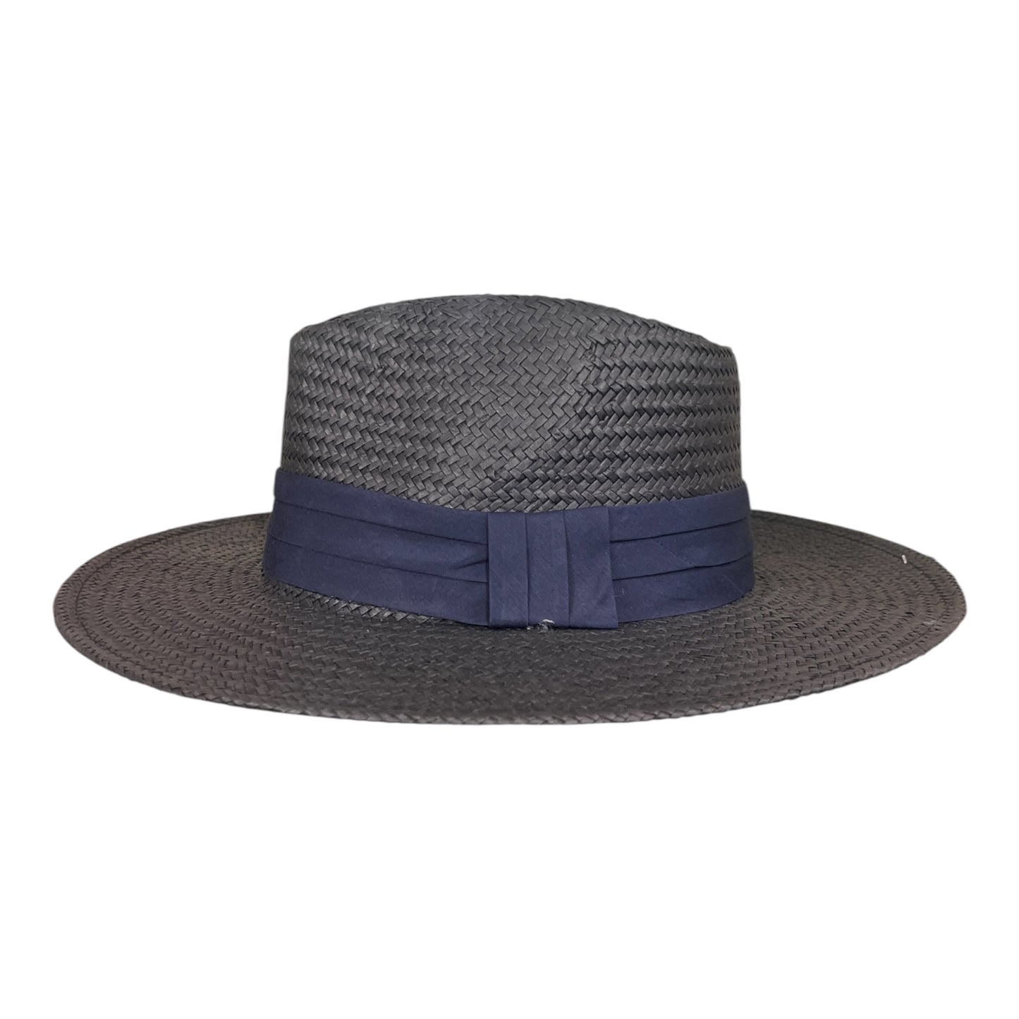 POKIS — Black Wide Brim Summer Straw Hat