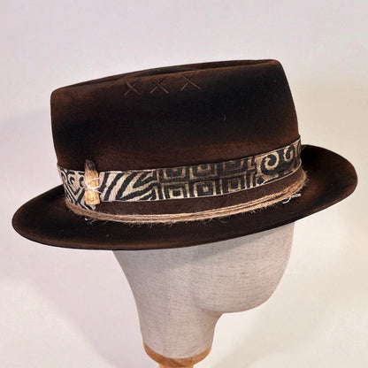 Porkpie Style – Black Bohemian Felt Hat