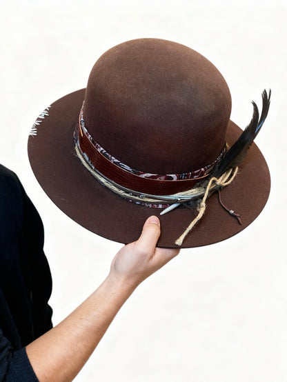 The Apache Hat  – Bohemian Open Crown Wool Felt Hat