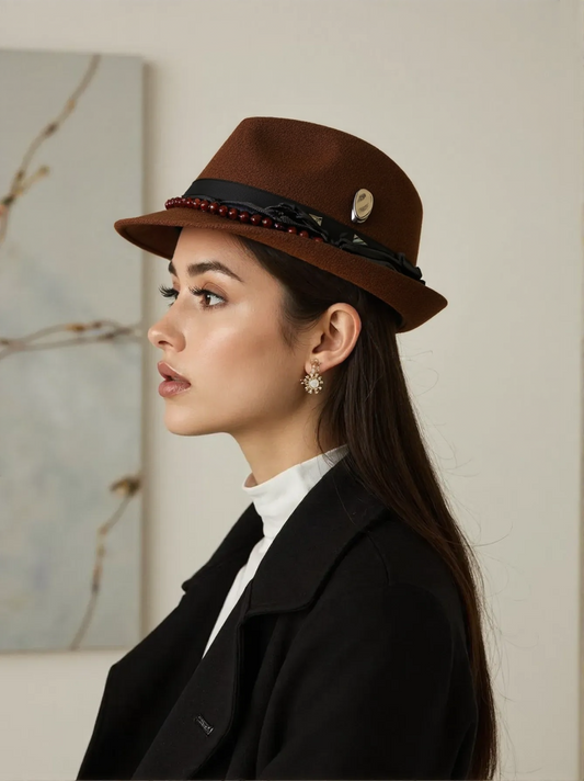 Bohemian Wool Fedora Hat – Short Brim Collection