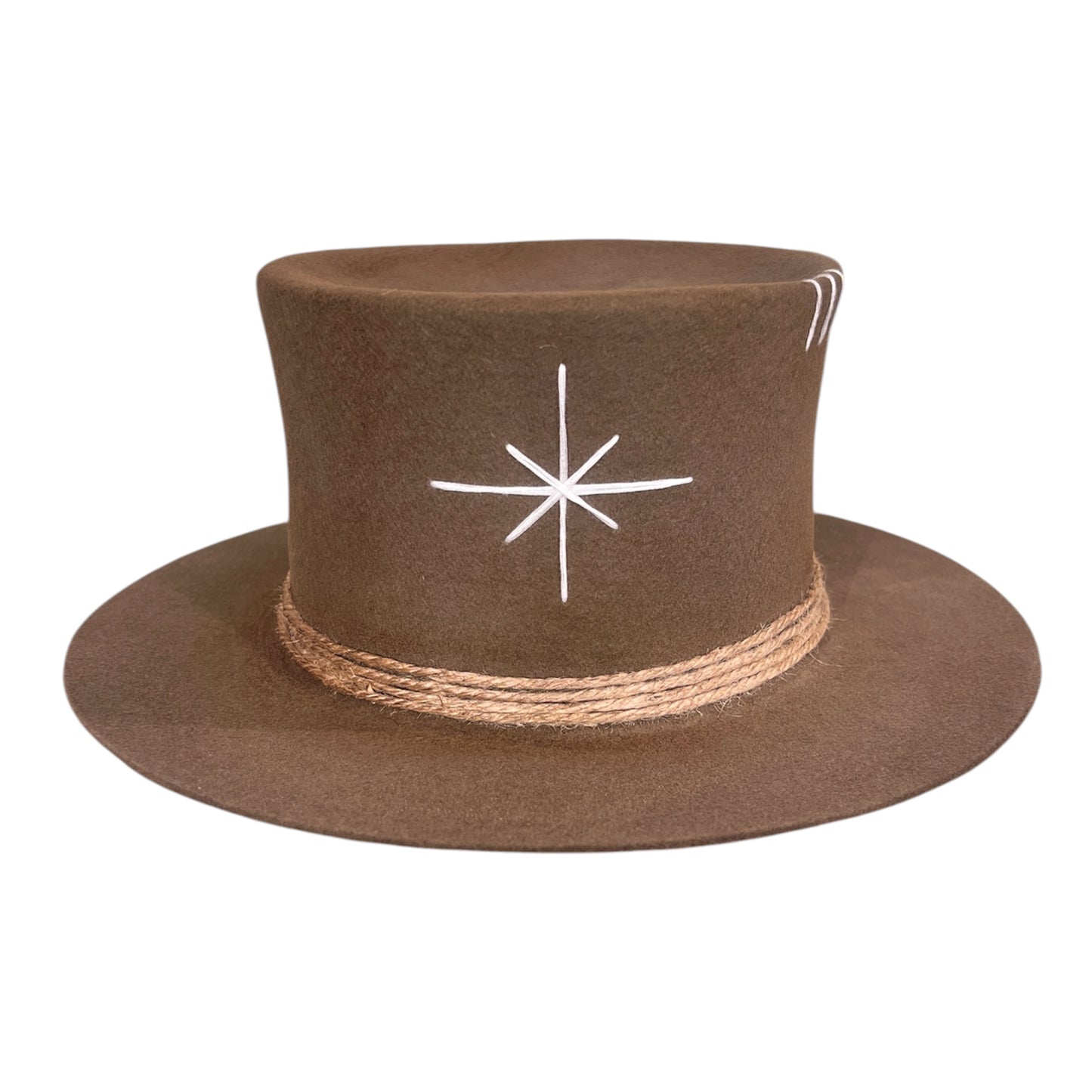 Tulum – Wool Felt Top Hat in Mocca