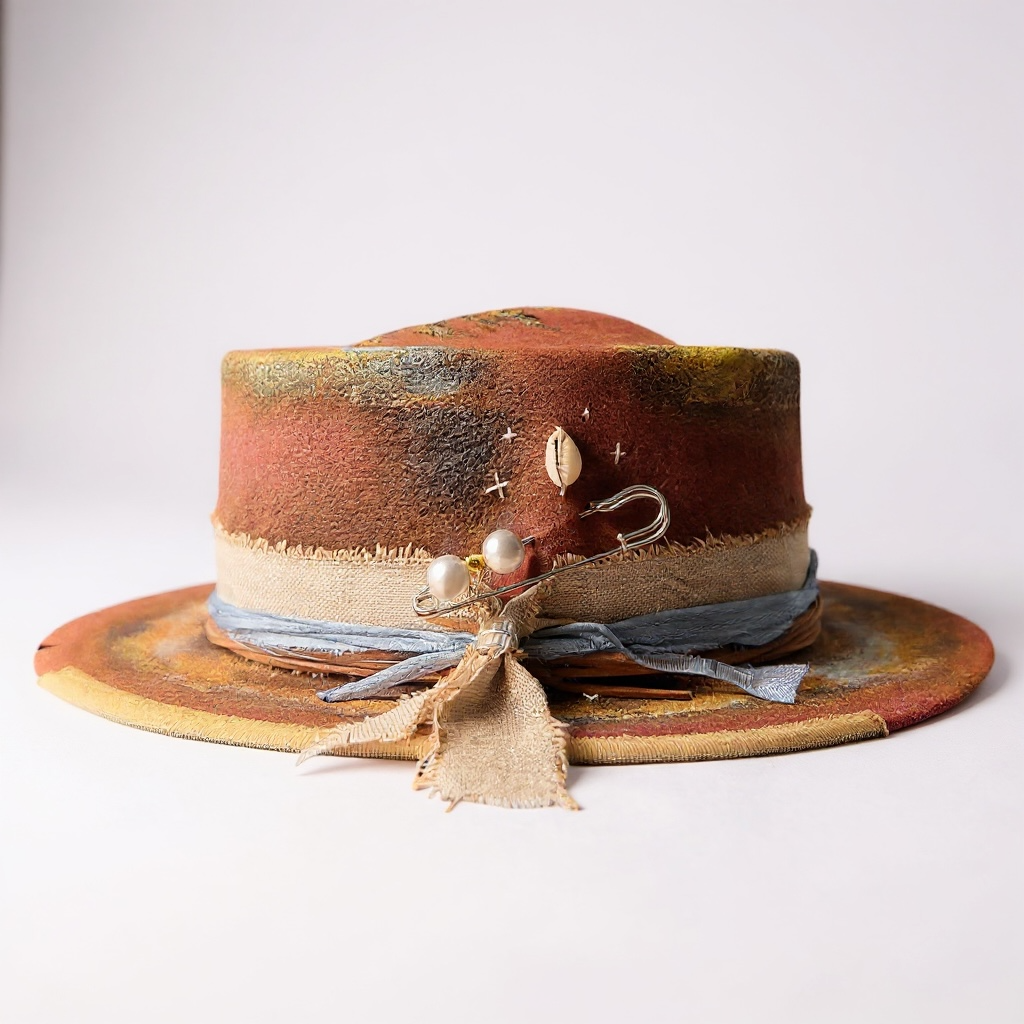 In Stock – Warm Sunset – Boho-Chic Wool Felt Hat