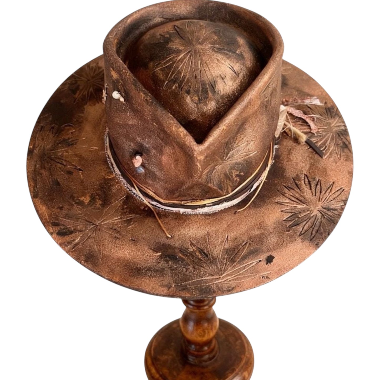 In Stock – Rose Gold Distressed Fedora Hat