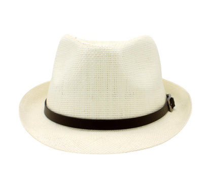 POKIS — Taormina – Beige Summer Straw Trilby Hat
