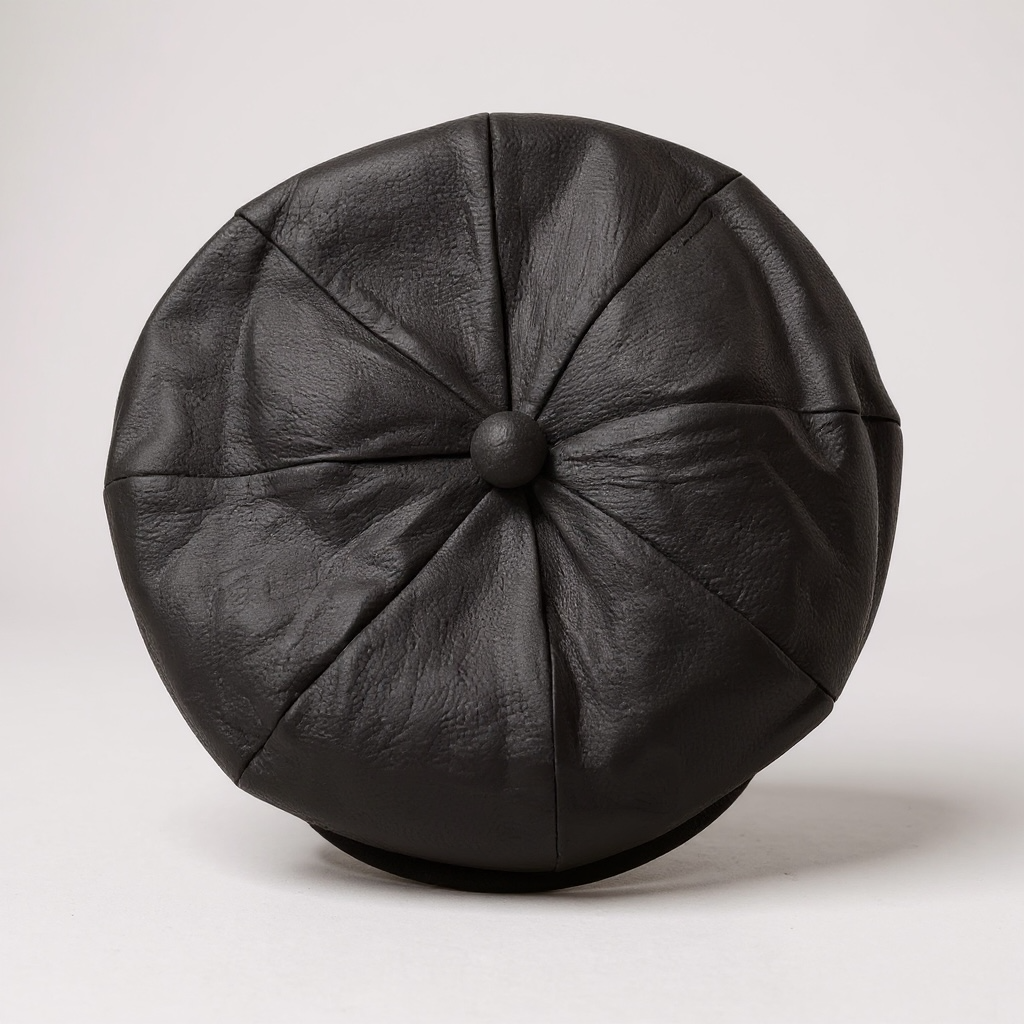 Newsboy Voluminous Cap – Peaky Blinders 100% Genuine Leather Baker Hat – Vintage Gangster Men’s Headwear