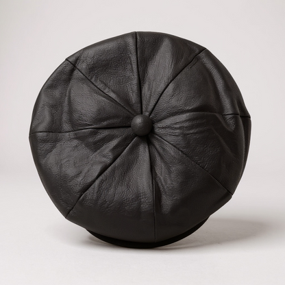 Newsboy Voluminous Cap – Peaky Blinders 100% Genuine Leather Baker Hat – Vintage Gangster Men’s Headwear