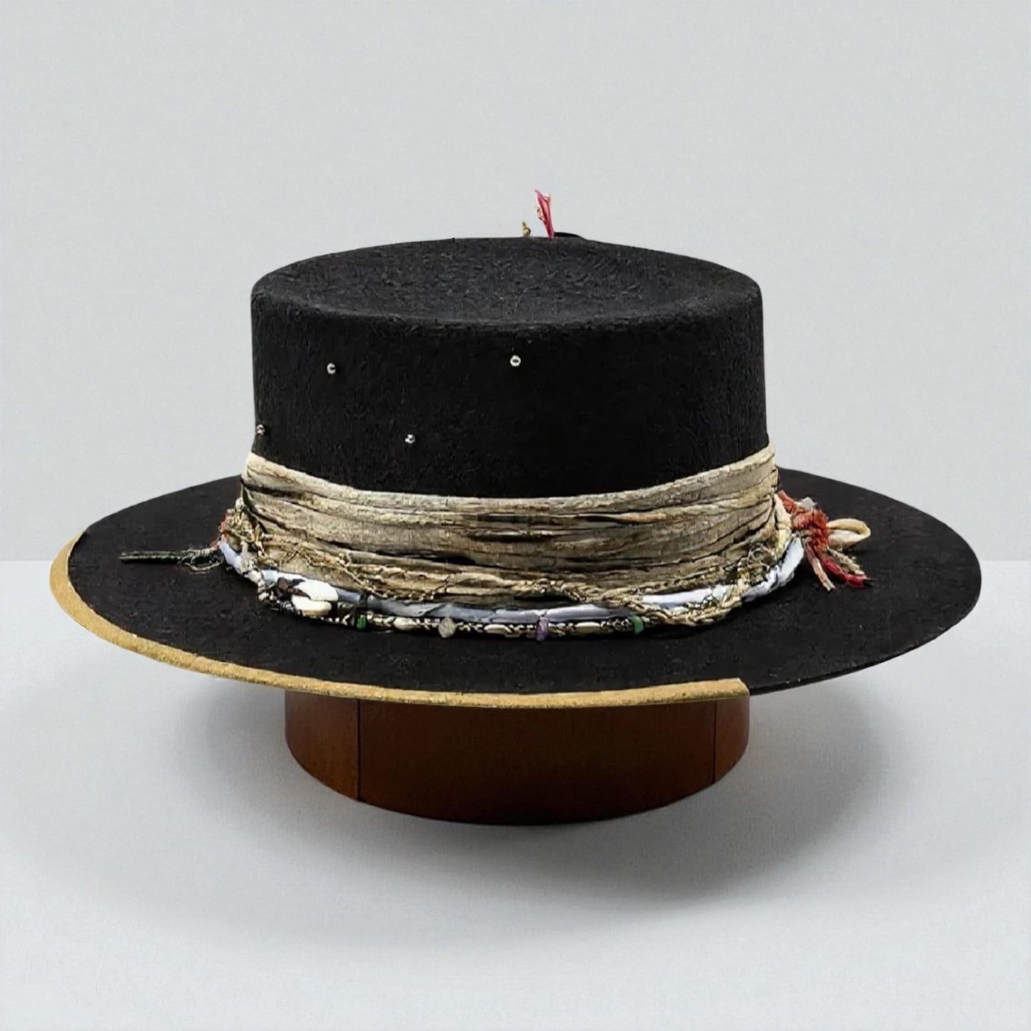 Fantastic – Black Wool Felt Bolero Hat – Boho Chic