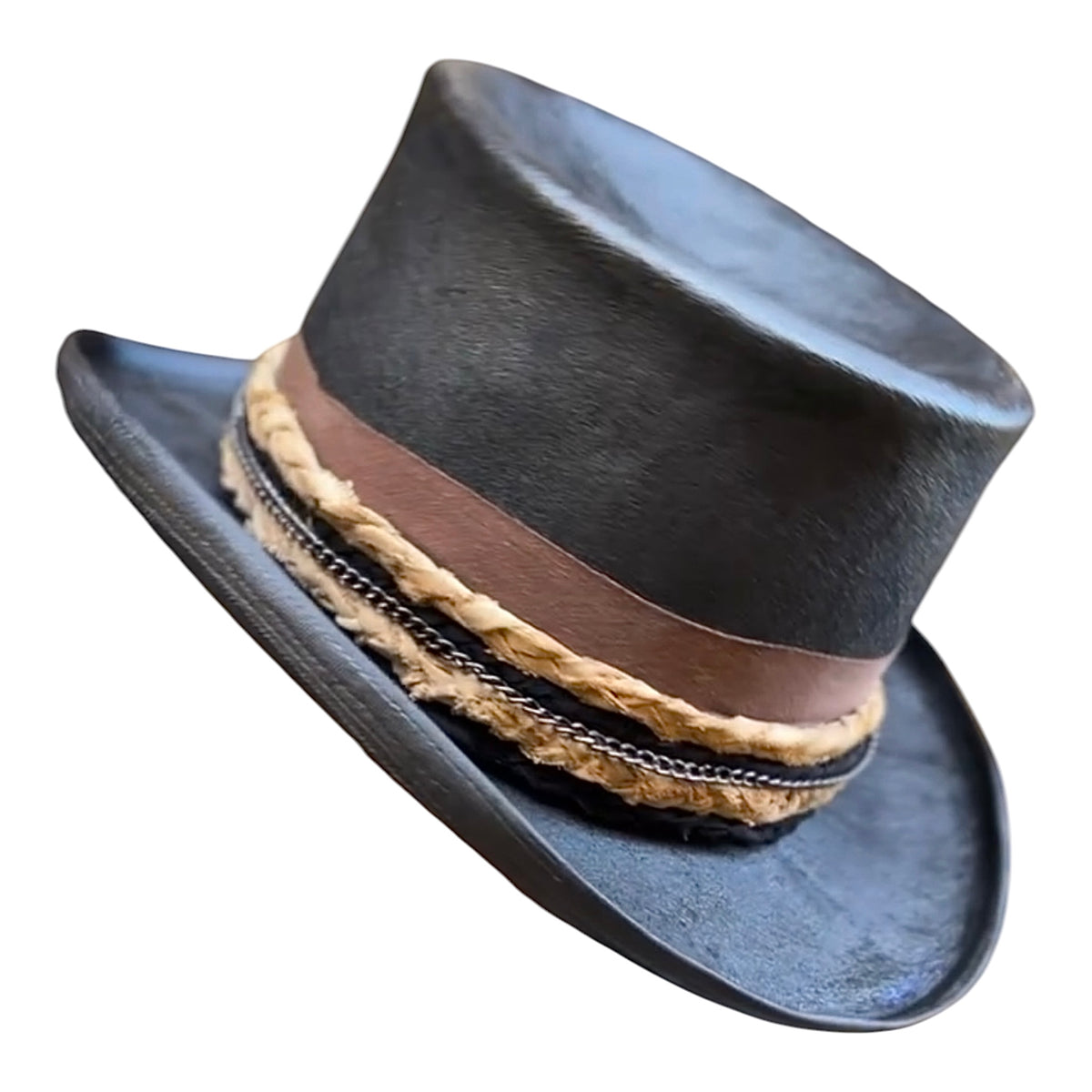 Lady Rebel – Leather-Effect Top Hat