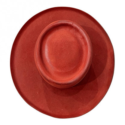 The Gambler Hat Red— 100% Wool Felt