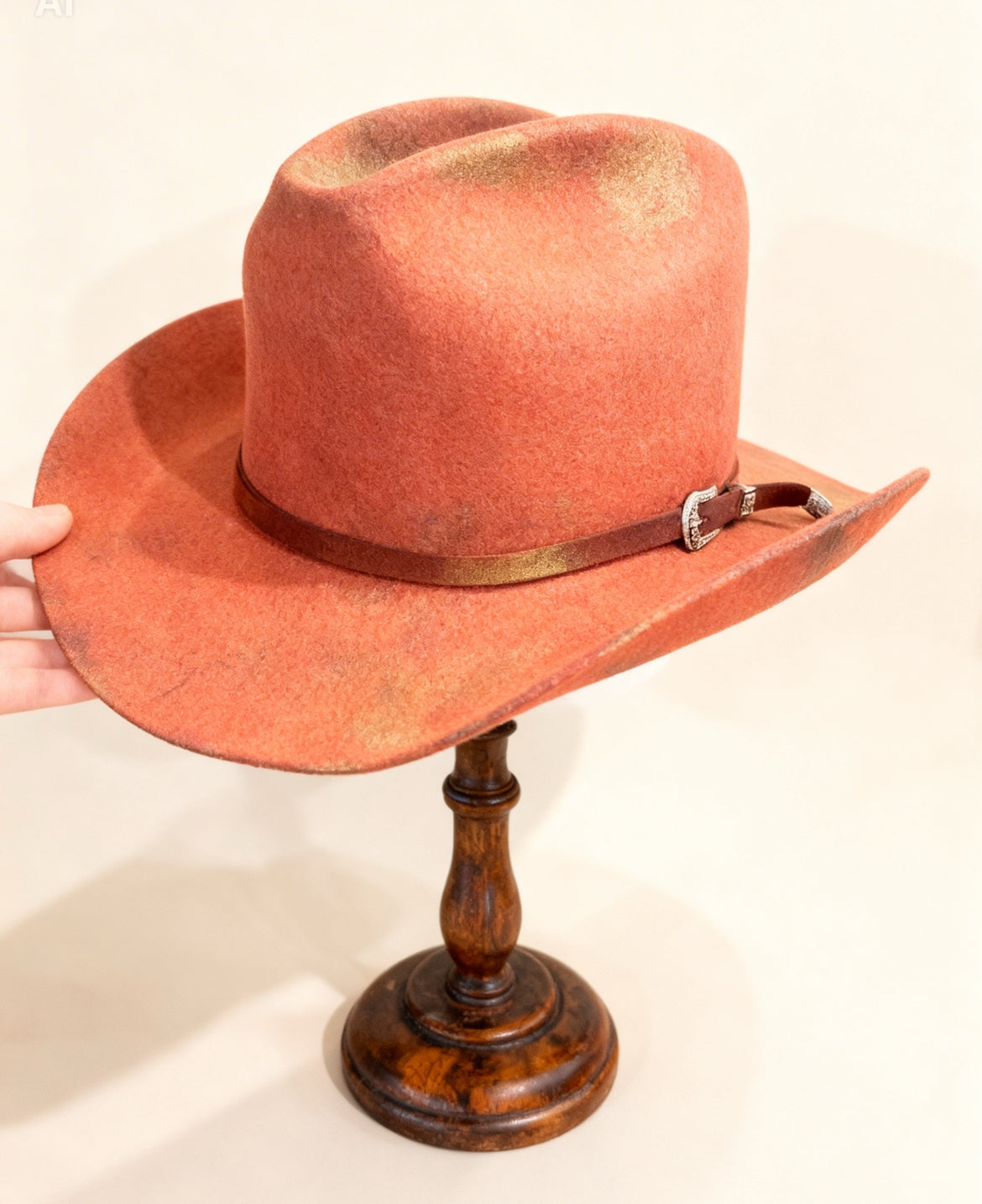 Shine baby in Coral– Western Cowboy Hat