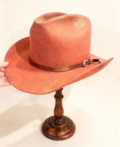 Shine baby in Coral– Western Cowboy Hat