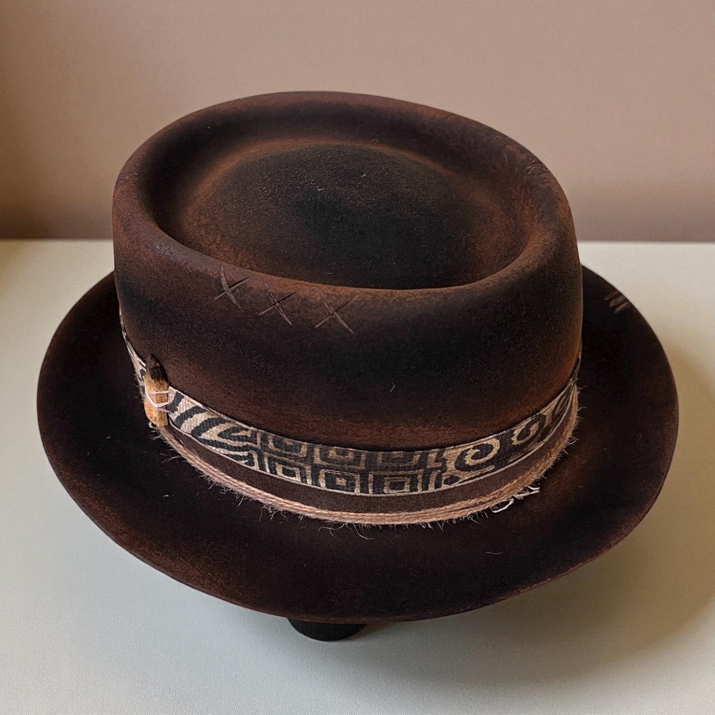 Porkpie Style – Black Bohemian Felt Hat