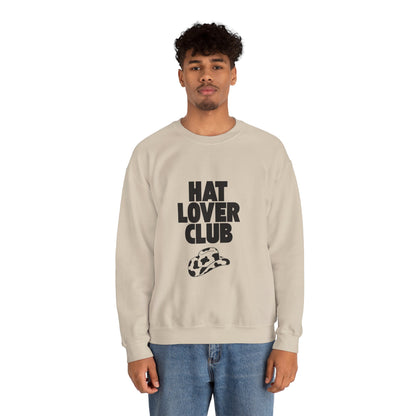 Hat Lover Club Sweatshirt — Graphic Crewneck for Hat Enthusiasts