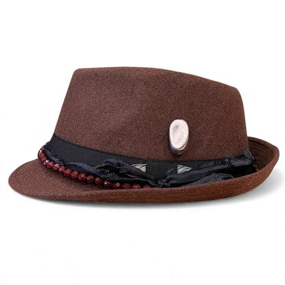 Bohemian Wool Fedora Hat – Short Brim Collection