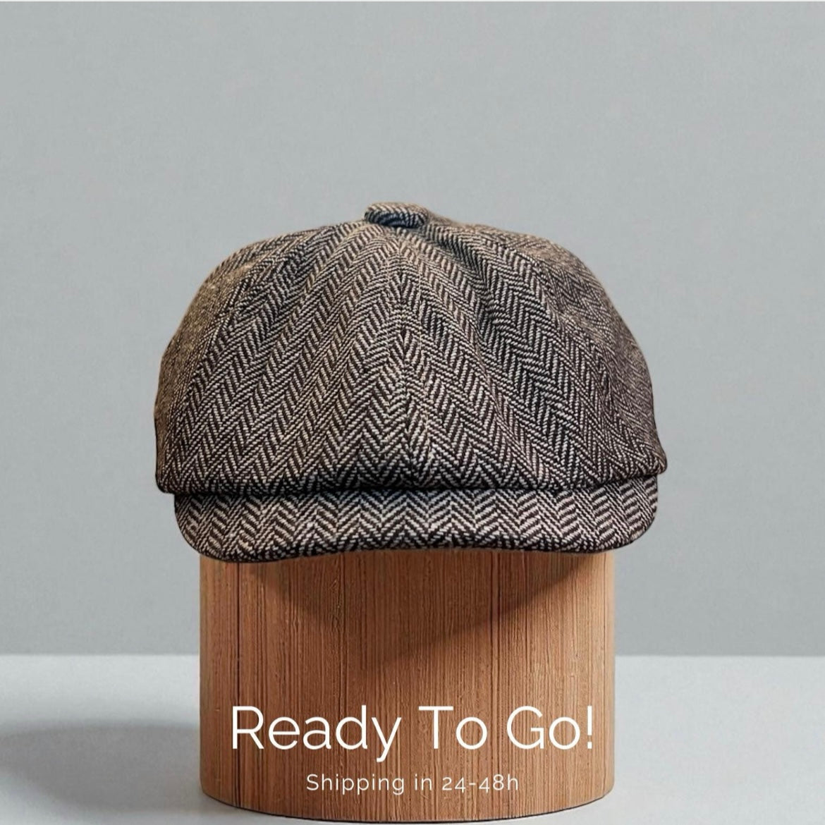 Newsboy Winter Cap – Peaky Blinders Wool Baker Hat – Vintage Gangster Men’s Headwear