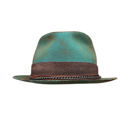 Sierra Azul – Short Brim Wool Felt Fedora Hat –… – wool felt fedora hat, detail view 6 | Pokijomba Hats