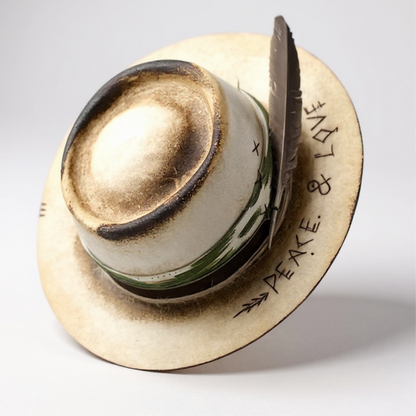 “Peace & Love” Vintage Style Hat