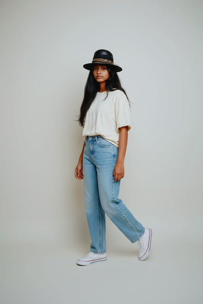 Rare Vintage Leather-Effect – Cheetah Bowler Hat