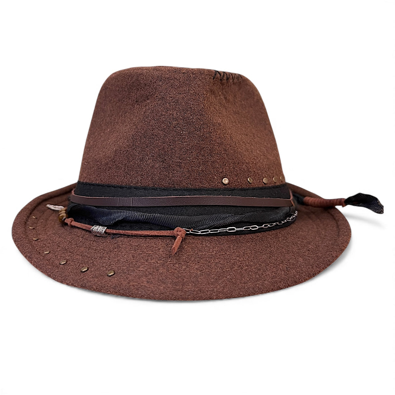 Boho Rock Style Wool Fedora Hat – Short Brim Collection