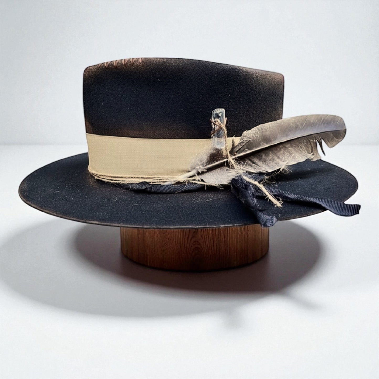 The Arizona Beige – Ethnic Bohemian Style Felt Fedora Hat