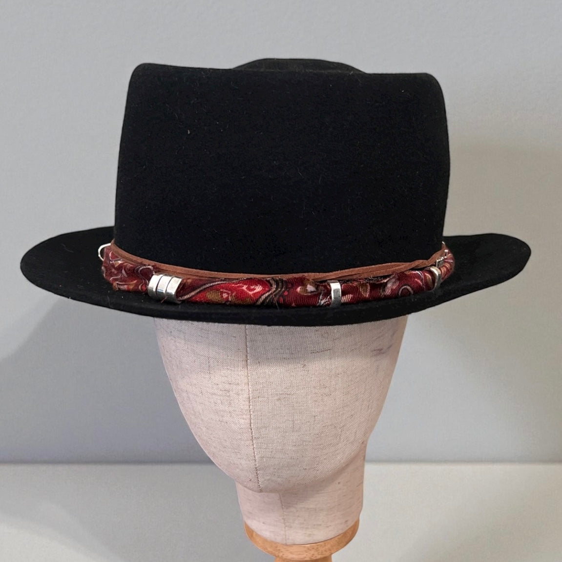 Porkpie Style – Black Bohemian Felt Hat