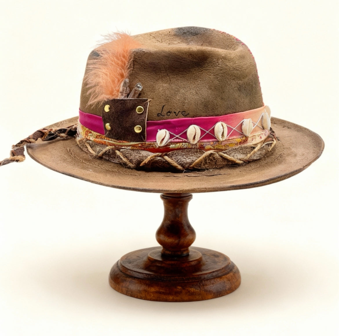 Burning Man Hat – Wool Felt Hat Leather Effect