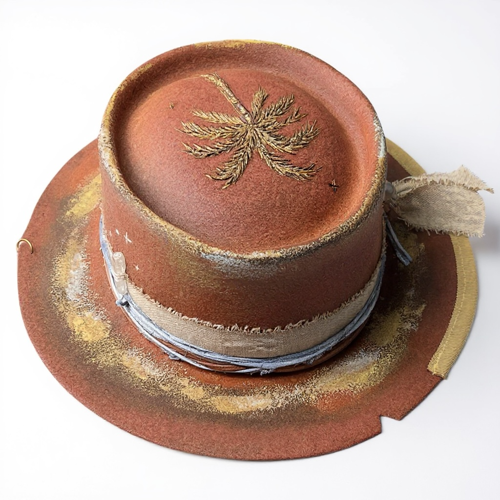 In Stock – Warm Sunset – Boho-Chic Wool Felt Hat