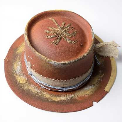 In Stock – Warm Sunset – Boho-Chic Wool Felt Hat