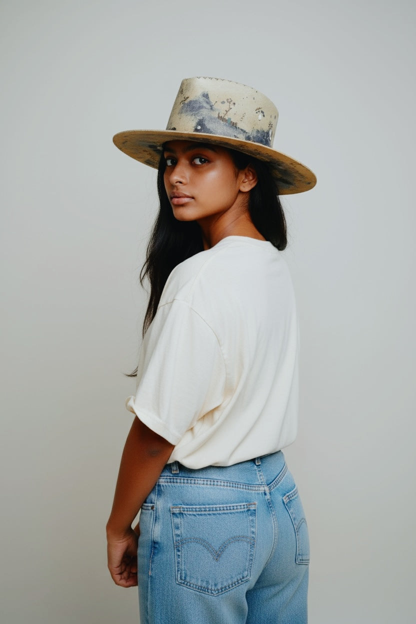 “Shades of Blue” Tie-Dye Hat