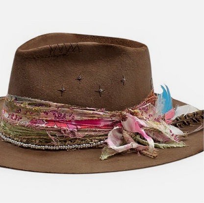 Oh, I’m Burning” Brown Felt Fedora Hat