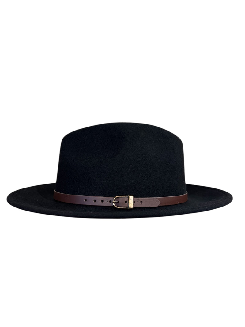 POKIS – Classic Fedora Hat – Foldable, Wool Felt Hat in Black
