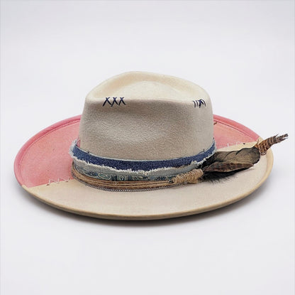 Hawái Felt Hat | Handmade Wool Fedora with Boho Details | Unisex Artisan Hat